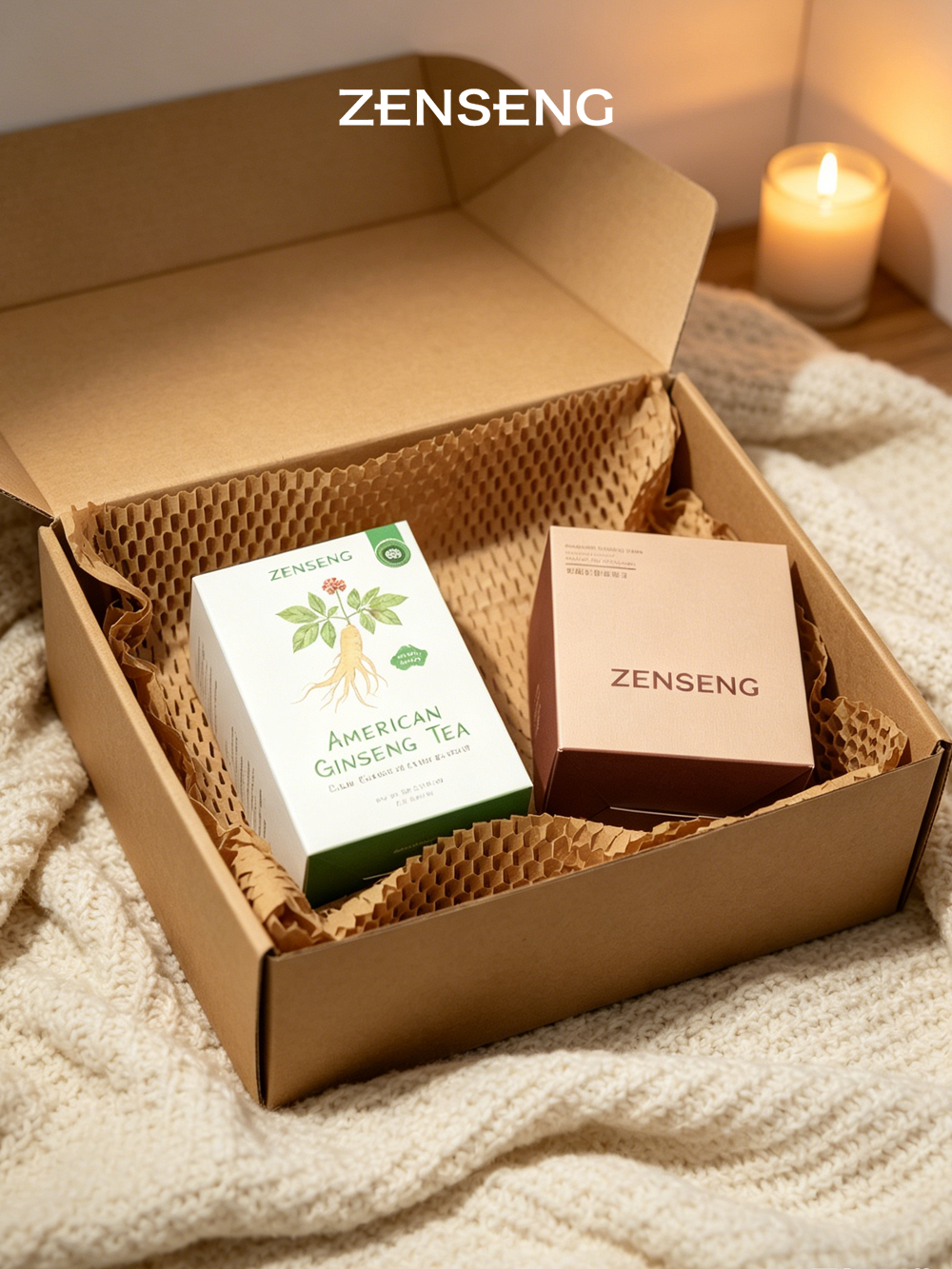 ZENSENG American Ginseng Bundle - Individually-Wrapped Slices & Tea Bags