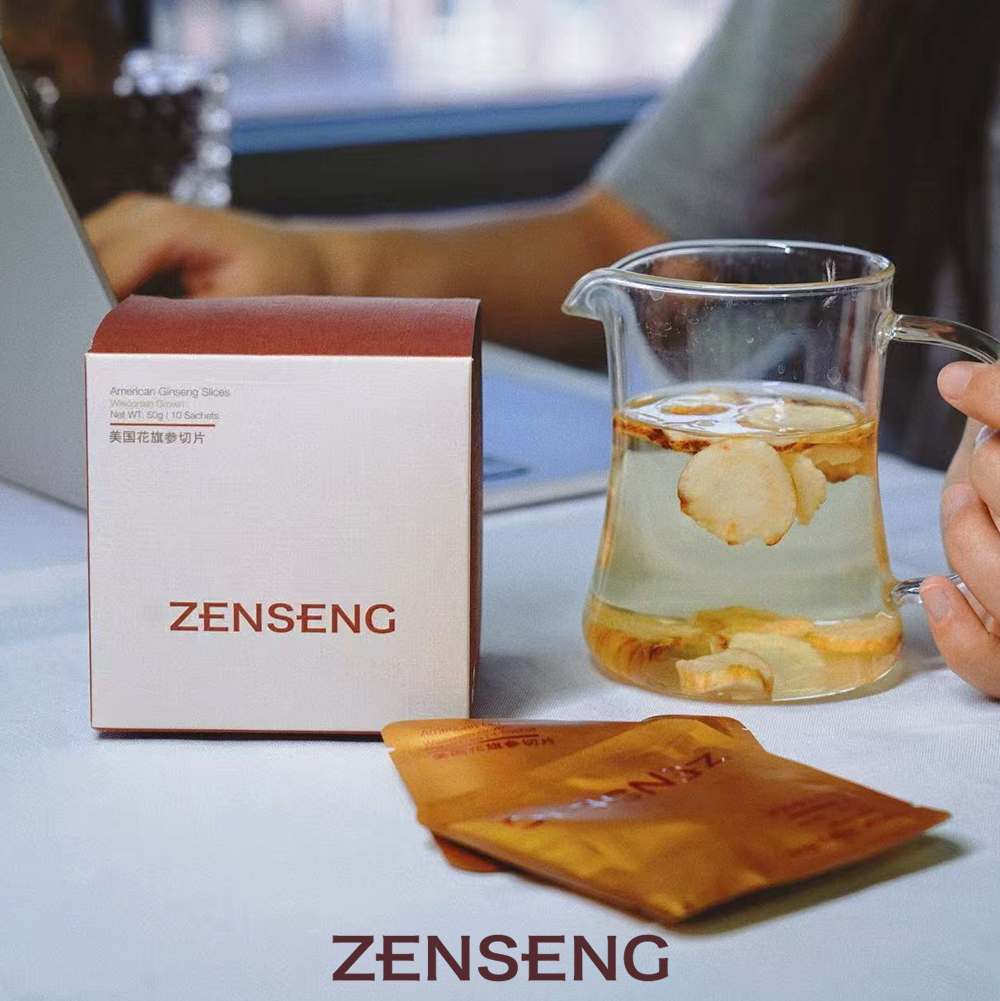 ZENSENG American Ginseng Bundle - Individually-Wrapped Slices & Tea Bags